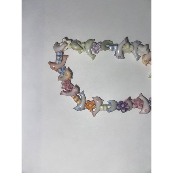 Multicolored Girls Stretch Dolphin Bracelet - Picture 2 of 4